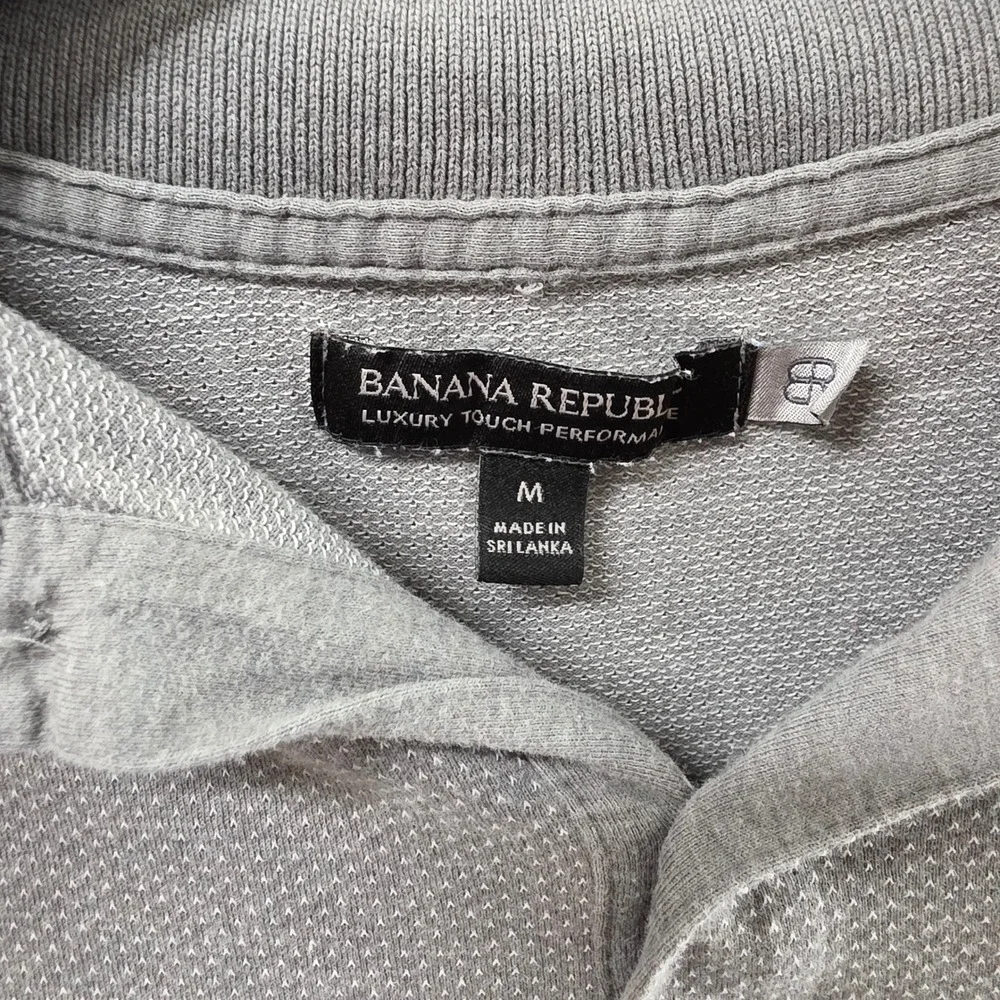 Banana Republic Mens Luxury Touch Performance Polo Shirt Lot 2 Sage Green Grey M